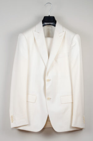 Men's off-white suit.