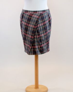 Josephine & Co plaid skirt with asymmetric design