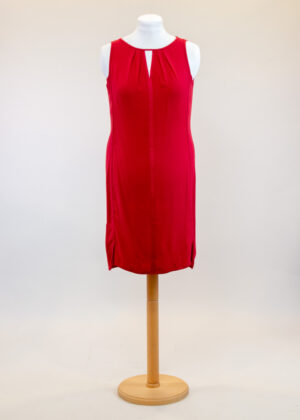 Punasest satiinist kleit-tuunika