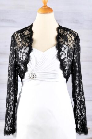 festive black lace bolero