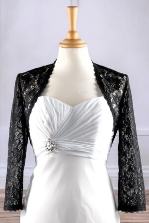 festive black lace bolero