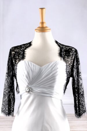 festive black lace bolero