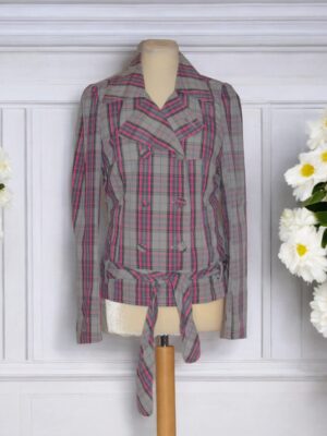 plaid jacket made of cotton impregnation fabric