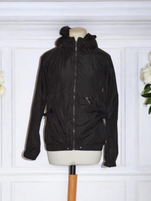 thin black impregnation fabric jacket