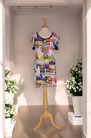 Cinema Donna colorful jersey dress.