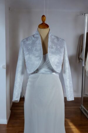 Festive white bolero for the bride